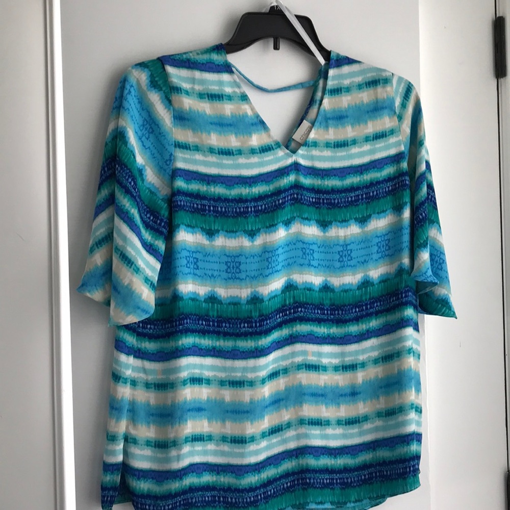 Chico’s summer shirt/tunic.  Size 1 plus. T-3